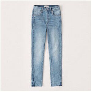 Abercrombie and Fitch Women's Curve Love High Rise Super Skinny Ankle Jeans